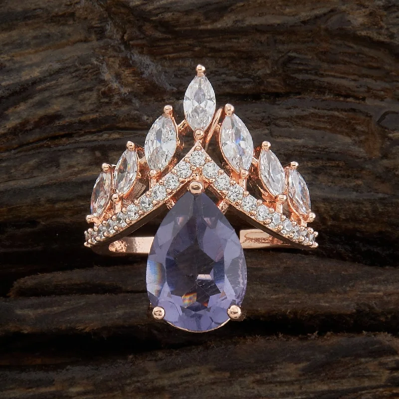 Leaf - shaped double finger rings for a nature - inspired aestheticZircon Finger Ring 160394 Leaf - shaped double finger rings for a nature - inspired aestheticZircon Finger Ring 160394