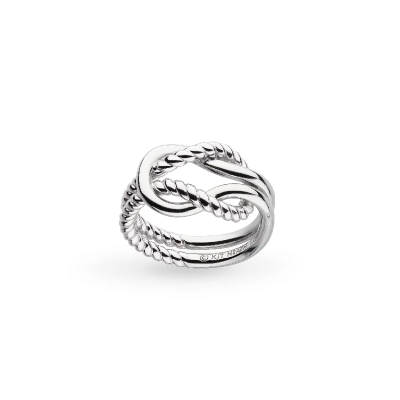 Stackable Fashion Rings in Rose - Gold Tone with Delicate Floral EngravingsKit Heath Marina Rope Knot Ring 21071RP Stackable Fashion Rings in Rose - Gold Tone with Delicate Floral EngravingsKit Heath Marina Rope Knot Ring 21071RP