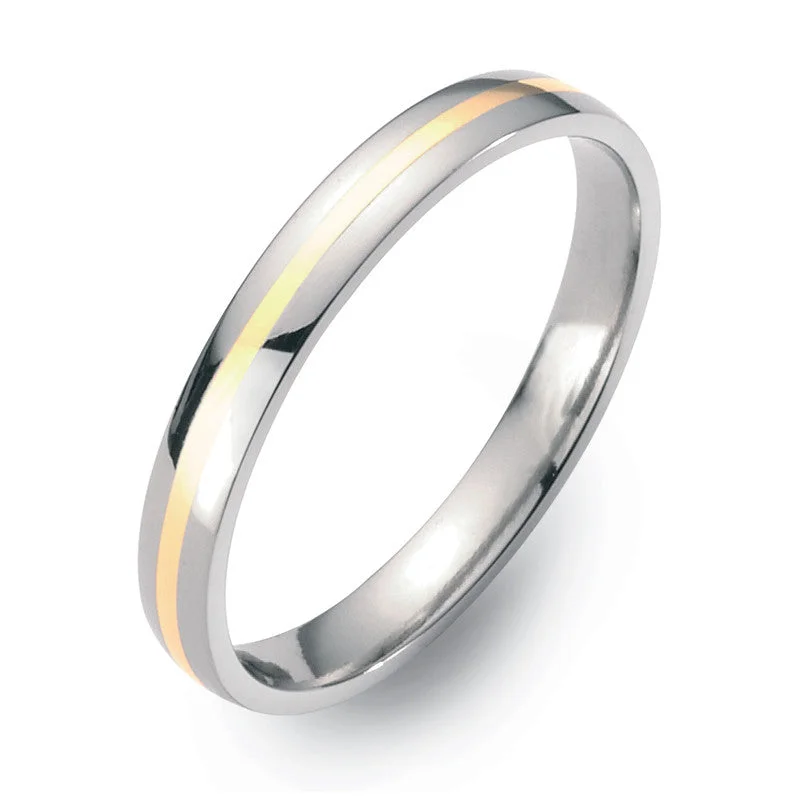 Titanium Rings with a Matte and Gloss Dual - Finish Design50908-02 TeNo Titanium Ring Titanium Rings with a Matte and Gloss Dual - Finish Design50908-02 TeNo Titanium Ring