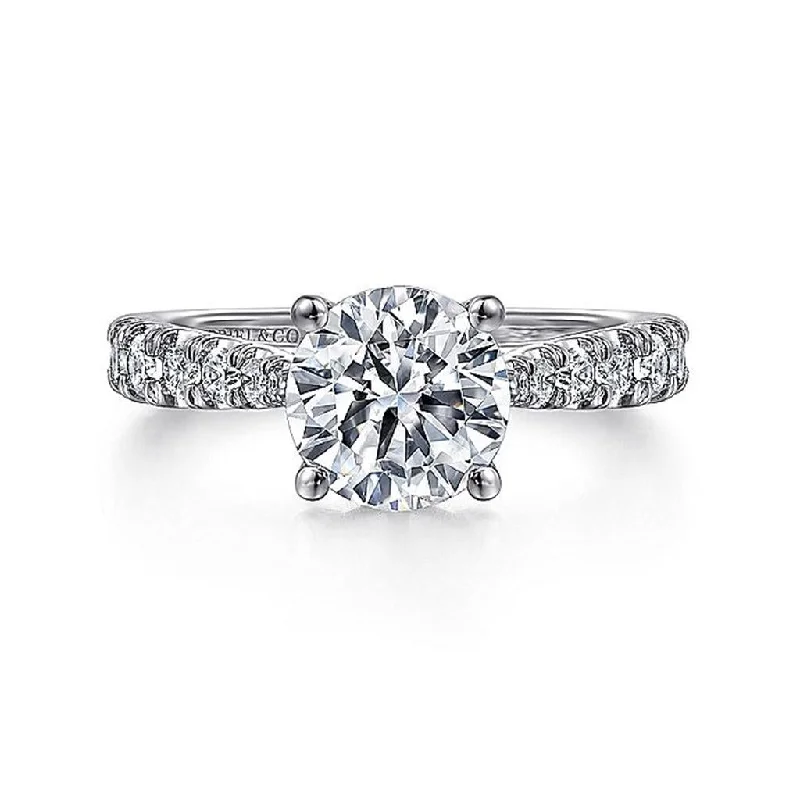 Heart - Shaped Women's Diamond Rings in Rose Gold for a Romantic and Symbolic Gift14K White Gold 'Avery' Classic Round Diamond Engagement Ring Heart - Shaped Women's Diamond Rings in Rose Gold for a Romantic and Symbolic Gift14K White Gold 'Avery' Classic Round Diamond Engagement Ring