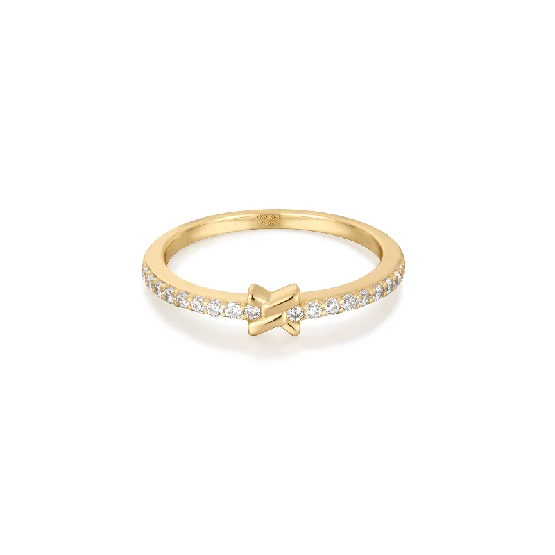 Adjustable Fashion Rings in Leather and Brass with a Tribal - Inspired DesignAnia Haie Gold Cross Cubic Zirconia Ring R061-01G Adjustable Fashion Rings in Leather and Brass with a Tribal - Inspired DesignAnia Haie Gold Cross Cubic Zirconia Ring R061-01G