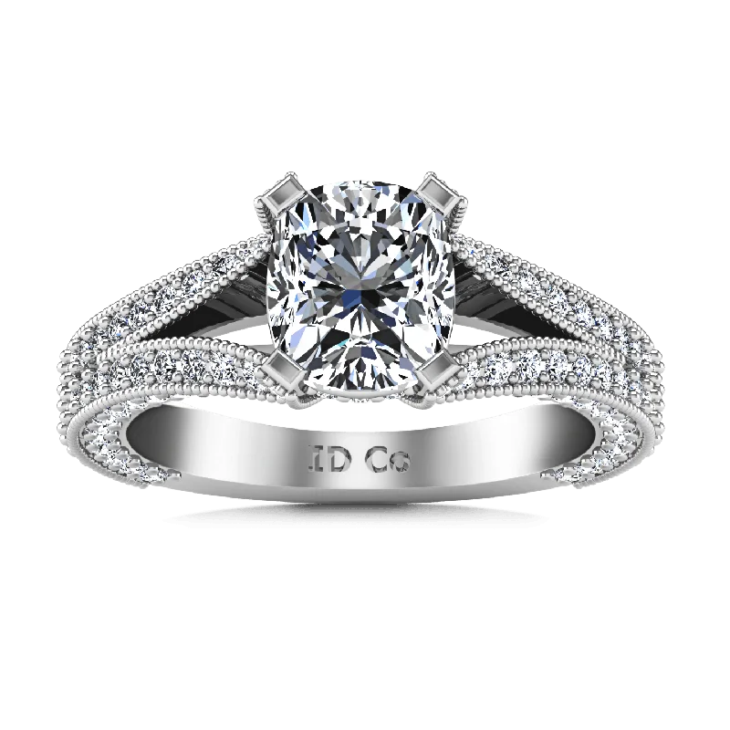 Women's Infinity Symbol Rings in Rose Gold for a Romantic TouchPave Cushion Cut Diamond Engagement Ring Zahra 14K White Gold Women's Infinity Symbol Rings in Rose Gold for a Romantic TouchPave Cushion Cut Diamond Engagement Ring Zahra 14K White Gold