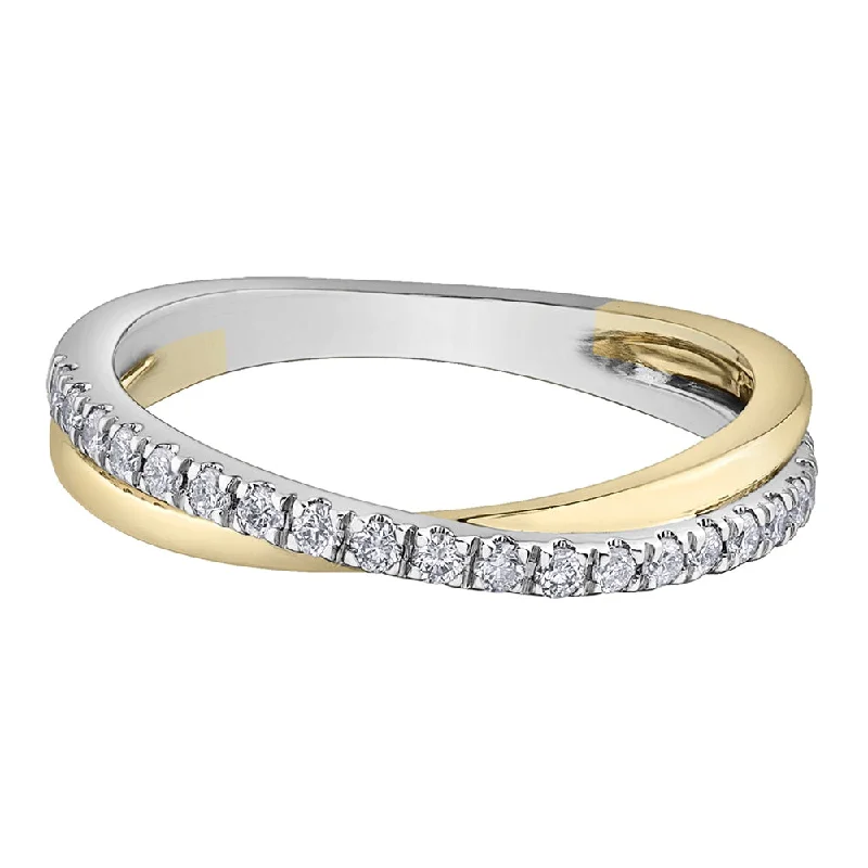 Anniversary rings with a diamond - and - citrine combinationDiamond Crossover Band in Two-Tone Gold Anniversary rings with a diamond - and - citrine combinationDiamond Crossover Band in Two-Tone Gold