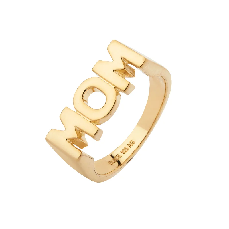 Enamel - Coated Women's Rings in Bright, Bold ColorsMom Gold Plated Ring