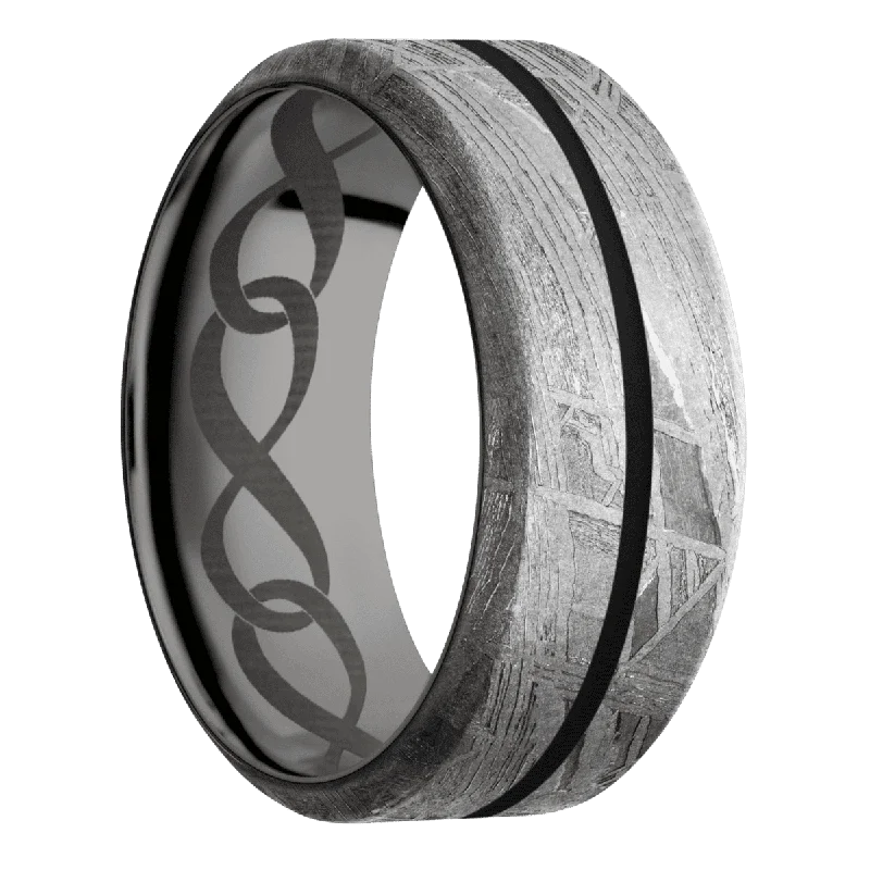 Men's stackable rings for a layered lookMeteorite + None Finish + Tantalum Noir