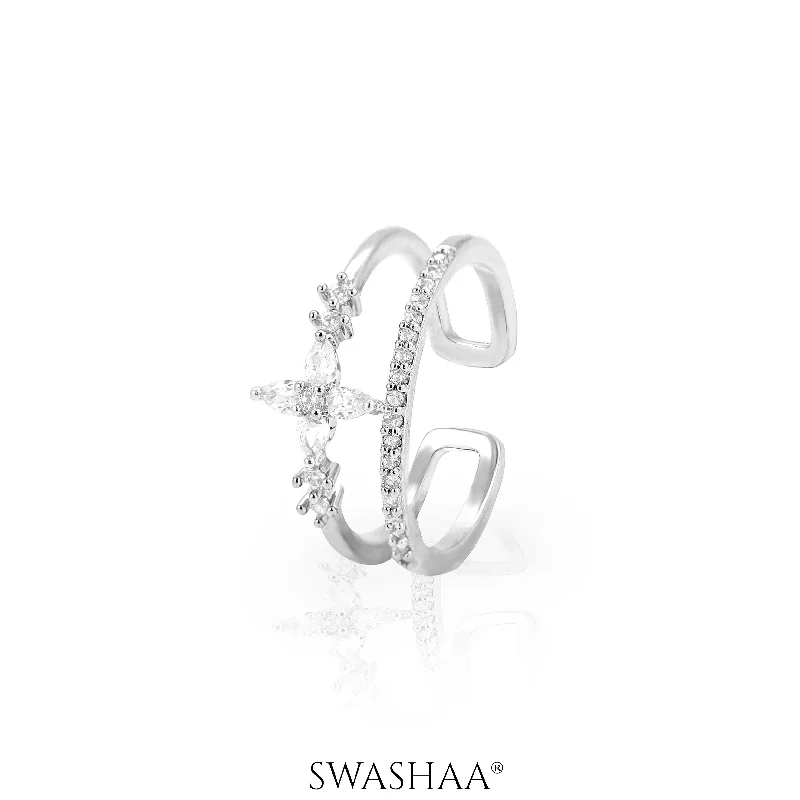 Art Deco - Inspired Women's Rings with Geometric Shapes in 14K GoldParisha Silver Ring Art Deco - Inspired Women's Rings with Geometric Shapes in 14K GoldParisha Silver Ring