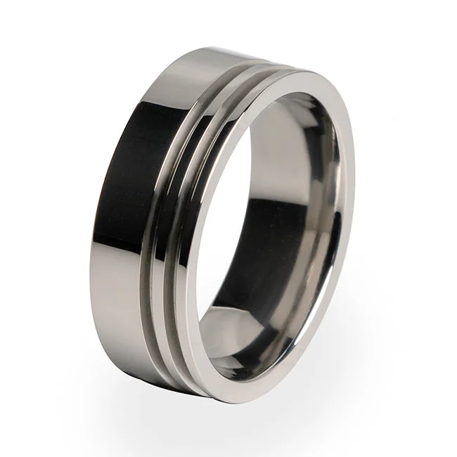Men's thumb rings with a wide bandSolstice | Mens Titanium Ring