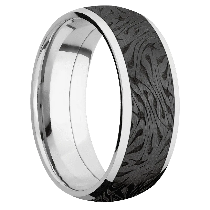 Men's pinky rings with a small gemstoneCobalt Chrome with Polish Finish and Zirconium Inlay Men's pinky rings with a small gemstoneCobalt Chrome with Polish Finish and Zirconium Inlay