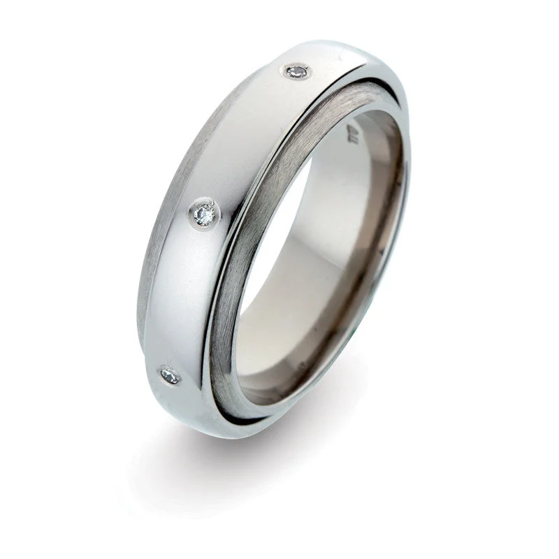 Titanium Rings with a Chain - Link - Inspired Band52140-01 TeNo Titanium Ring