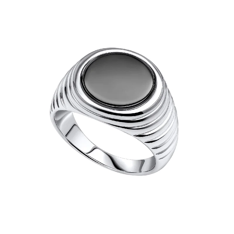 Rhinestone - Embellished Fashion Rings in Silver - Tone Metal for a Glamorous TouchBeginnings Sterling Silver Black Onyx Black Ring R3897B Rhinestone - Embellished Fashion Rings in Silver - Tone Metal for a Glamorous TouchBeginnings Sterling Silver Black Onyx Black Ring R3897B