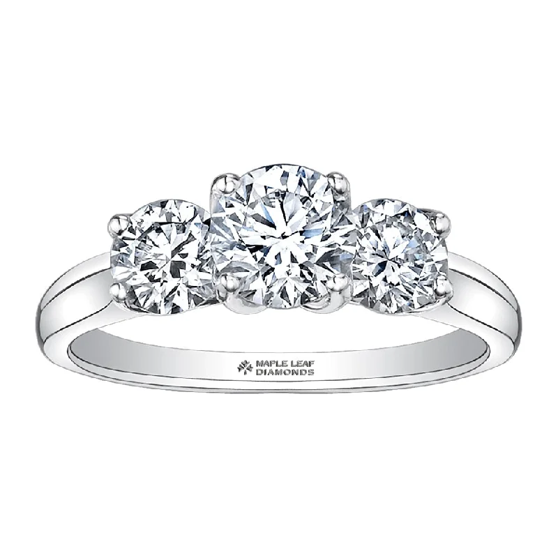 Cushion - cut diamond anniversary rings with a romantic appealThree Stone Round Canadian Diamond Ring Cushion - cut diamond anniversary rings with a romantic appealThree Stone Round Canadian Diamond Ring