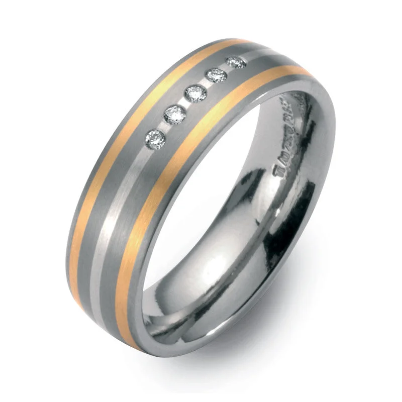 Hypoallergenic Titanium Rings for Sensitive Skin51003-02 TeNo Titanium Ring