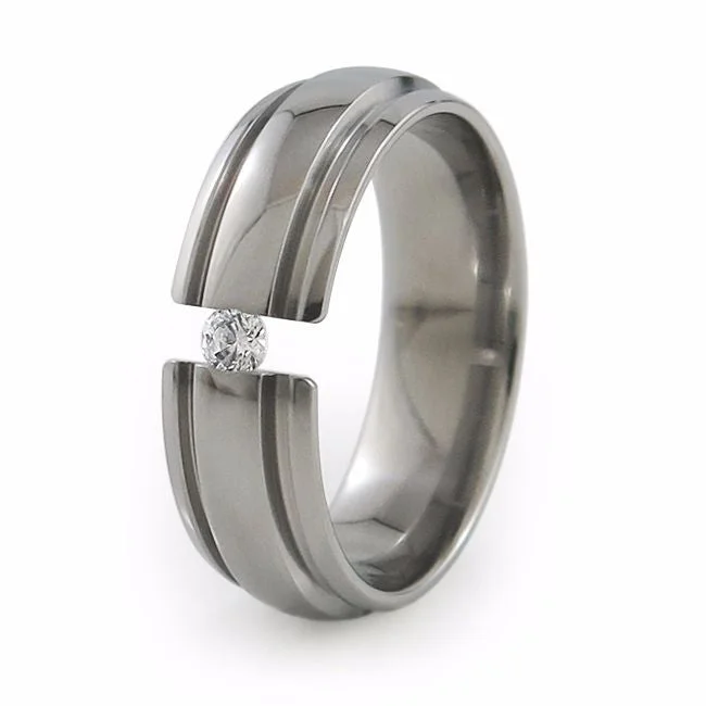 Men's spinning rings for fidget - friendly useBumblebee | Tension Set Titanium Ring Men's spinning rings for fidget - friendly useBumblebee | Tension Set Titanium Ring