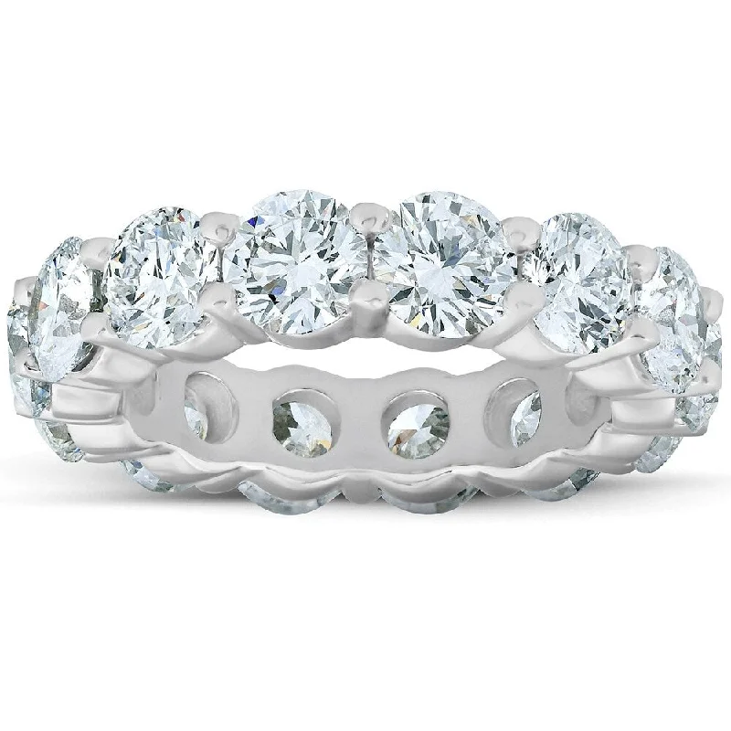 Channel - Set Women's Diamond Rings with Diamonds Securely Held in a Metal Groove for Durability6.70CT Huge Lab Grown Diamond Eternity Wedding Ring 14k White Gold Channel - Set Women's Diamond Rings with Diamonds Securely Held in a Metal Groove for Durability6.70CT Huge Lab Grown Diamond Eternity Wedding Ring 14k White Gold