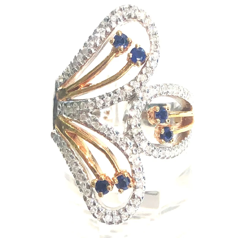 Fashion Rings with Initial Charms in Silver - Plated Metal for a Custom AccessorySapphire Paisley Ring Fashion Rings with Initial Charms in Silver - Plated Metal for a Custom AccessorySapphire Paisley Ring