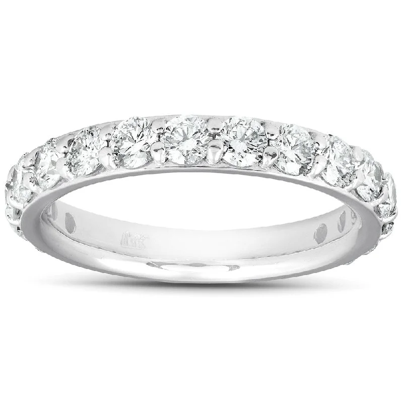 Cathedral - Style Women's Diamond Rings with a Raised Center Setting and Elaborate Metalwork1 1/2 Ct Diamond Wedding Ring 14k White Gold Stackable Anniverary Band Cathedral - Style Women's Diamond Rings with a Raised Center Setting and Elaborate Metalwork1 1/2 Ct Diamond Wedding Ring 14k White Gold Stackable Anniverary Band