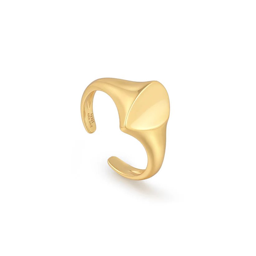 Fashion Rings with Initial Charms in Silver - Plated Metal for a Custom AccessoryAnia Haie Gold Arrow Adjustable Signet Ring R049-02G Fashion Rings with Initial Charms in Silver - Plated Metal for a Custom AccessoryAnia Haie Gold Arrow Adjustable Signet Ring R049-02G