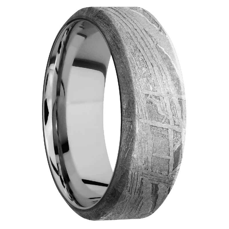 Men's Celtic - pattern rings with intricate designsMeteorite + None Finish + Titanium