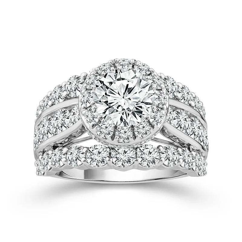 Men's Sapphire Engagement Rings in 18K White Gold with Pave Diamond Accents5.00 Ctw Bloom Bridal Round Halo Lab Grown Diamond Engagement Ring in 14k White Gold Men's Sapphire Engagement Rings in 18K White Gold with Pave Diamond Accents5.00 Ctw Bloom Bridal Round Halo Lab Grown Diamond Engagement Ring in 14k White Gold