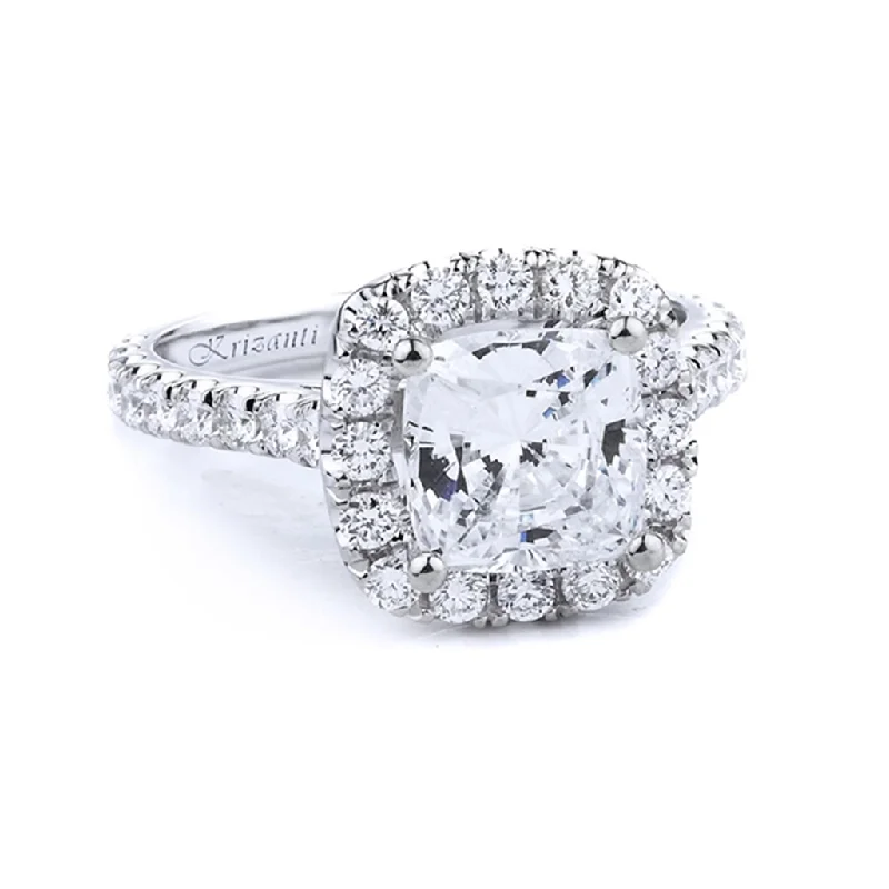 Pear - Shaped Women's Diamond Rings in Yellow Gold with a Single - Diamond Pendant Look18K White Gold Halo Cushion Diamond Engagement Ring Pear - Shaped Women's Diamond Rings in Yellow Gold with a Single - Diamond Pendant Look18K White Gold Halo Cushion Diamond Engagement Ring