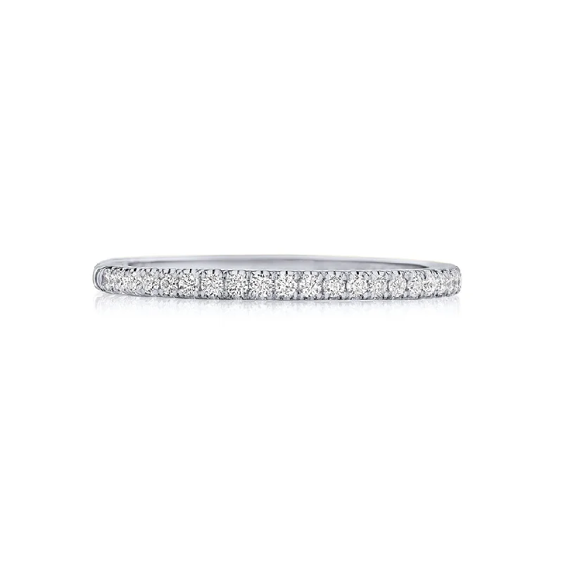 Emerald - set anniversary rings for a pop of colorSimply Tacori Pavé Diamond Half-Eternity Band