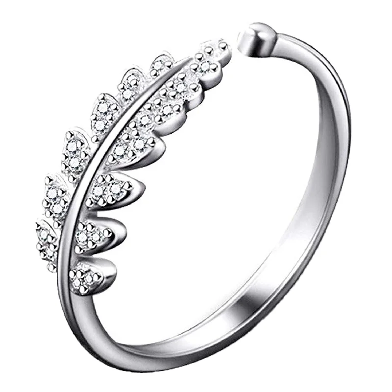 Victorian - era double finger rings with intricate detailsCute Leafy Adjustable Finger Ring Victorian - era double finger rings with intricate detailsCute Leafy Adjustable Finger Ring