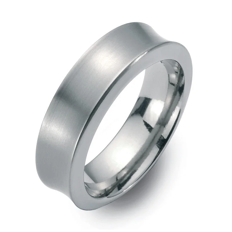Titanium Rings with a Heart - Shaped Inlay for a Romantic Gesture51103-01 TeNo Titanium Ring Titanium Rings with a Heart - Shaped Inlay for a Romantic Gesture51103-01 TeNo Titanium Ring