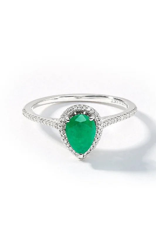 Minimalist Fashion Rings in Stainless Steel with a Single Solitaire Crystal9ct White Gold Emerald & Diamond Ring Minimalist Fashion Rings in Stainless Steel with a Single Solitaire Crystal9ct White Gold Emerald & Diamond Ring