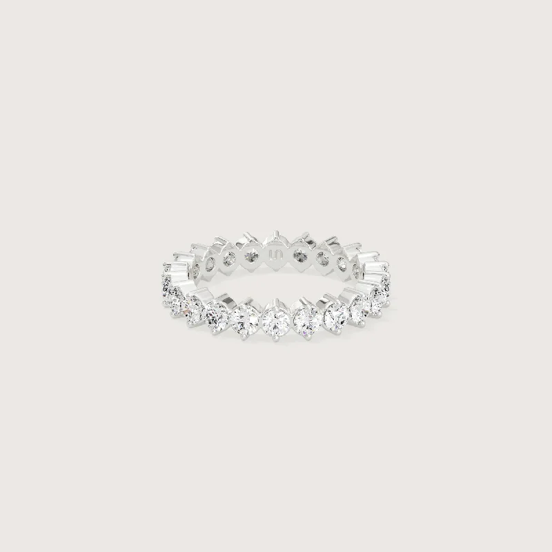 Minimalist Women's Rings with a Single Pearl in 14K Gold - Plated BandsMedina Eternity Ring Minimalist Women's Rings with a Single Pearl in 14K Gold - Plated BandsMedina Eternity Ring