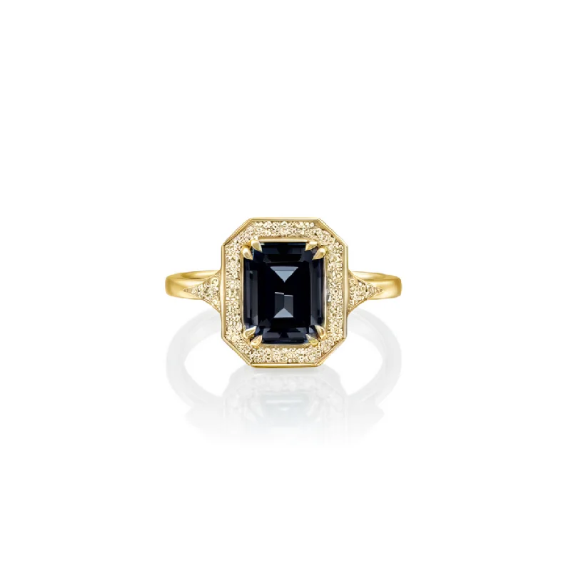Men's Ruby Engagement Rings in Rose Gold with a Solitaire Design for a Romantic GestureKaterina Ring With Black and White Diamonds Men's Ruby Engagement Rings in Rose Gold with a Solitaire Design for a Romantic GestureKaterina Ring With Black and White Diamonds