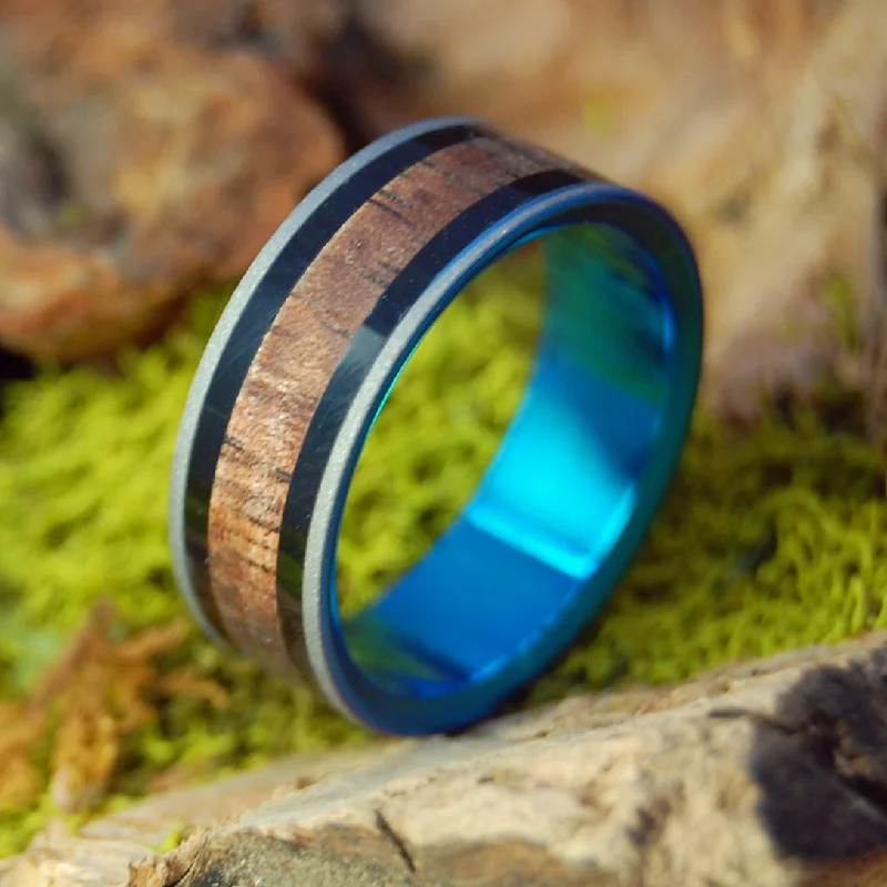 Men's ruby - adorned rings for a bold red colorKoa Onyx Turquoise | Men's Koa Wood, Onyx & Titanium Wedding Ring Men's ruby - adorned rings for a bold red colorKoa Onyx Turquoise | Men's Koa Wood, Onyx & Titanium Wedding Ring