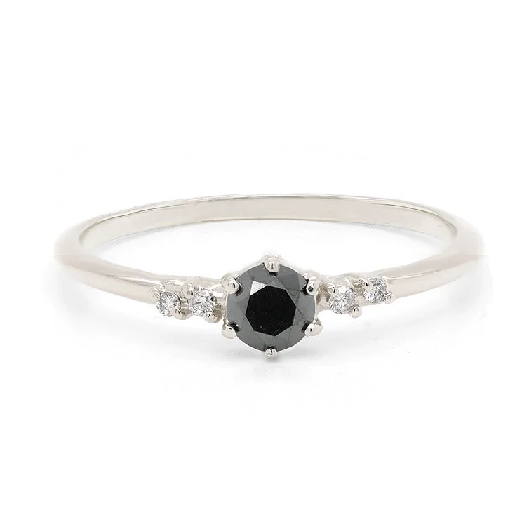 Women's Solitaire Diamond Rings with Round - Cut Diamonds and Platinum Settings for an Elegant EngagementThea | diamond Women's Solitaire Diamond Rings with Round - Cut Diamonds and Platinum Settings for an Elegant EngagementThea | diamond