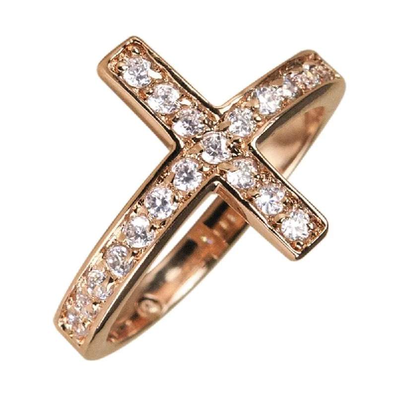 Women's Infinity Symbol Rings in Rose Gold for a Romantic TouchReclining Cross Gold Ring Women's Infinity Symbol Rings in Rose Gold for a Romantic TouchReclining Cross Gold Ring