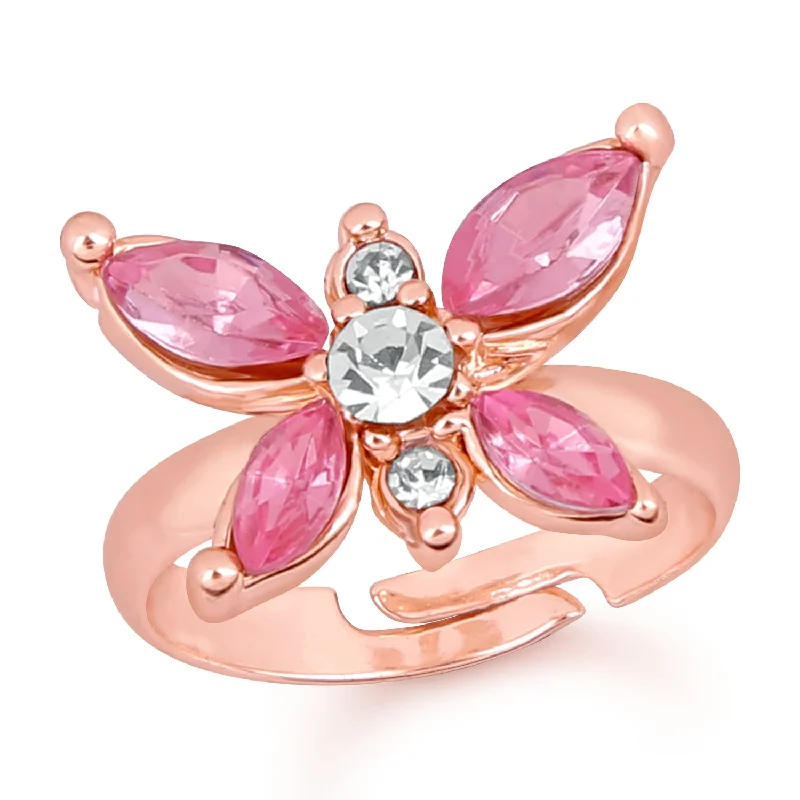 Victorian - era double finger rings with intricate detailsWinged Butterfly Love Crystal Finger Ring Victorian - era double finger rings with intricate detailsWinged Butterfly Love Crystal Finger Ring