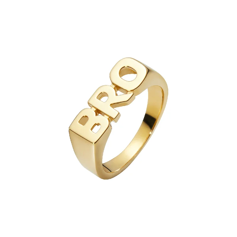 Women's Rings with Hidden Compartments for Secret KeepsakesBro Gold Plated Ring