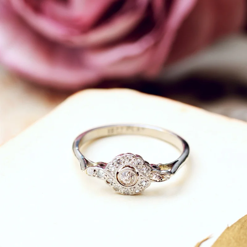 Women's Rings with Hidden Compartments for Secret KeepsakesVintage Darling! Diamond Daisy Cluster Ring Women's Rings with Hidden Compartments for Secret KeepsakesVintage Darling! Diamond Daisy Cluster Ring