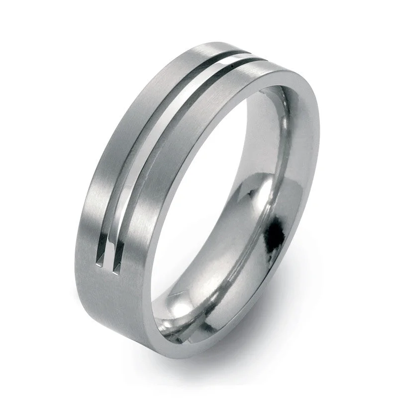 Tungsten - Carbide and Titanium Combo Rings for Extra Durability51325-01 TeNo Titanium Ring Tungsten - Carbide and Titanium Combo Rings for Extra Durability51325-01 TeNo Titanium Ring