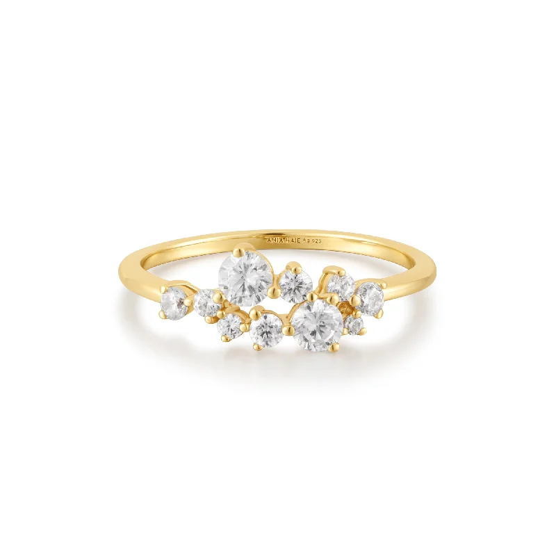 Beaded Fashion Rings in Natural Stones and Cotton Cord for a Handmade AestheticAnia Haie Gold Flower Cluster Pavé Ring R058-02G Beaded Fashion Rings in Natural Stones and Cotton Cord for a Handmade AestheticAnia Haie Gold Flower Cluster Pavé Ring R058-02G
