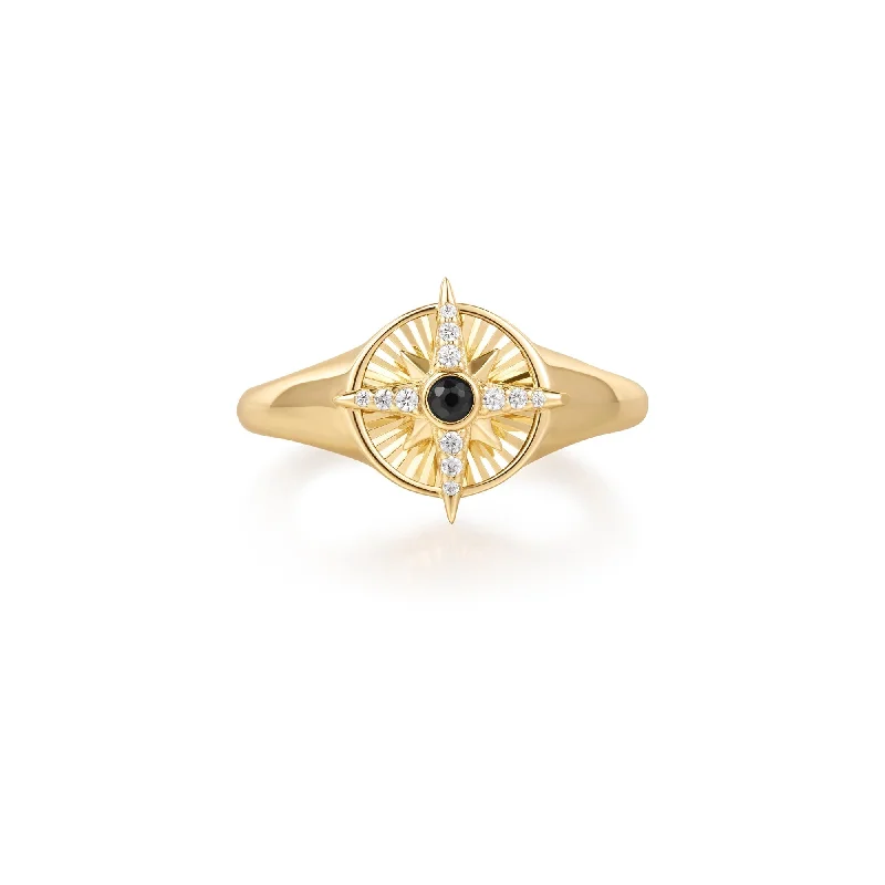 Knuckle - Duster Fashion Rings in Black - Plated Metal with Spike DetailsAnia Haie Gold Star Signet Ring R059-06G Knuckle - Duster Fashion Rings in Black - Plated Metal with Spike DetailsAnia Haie Gold Star Signet Ring R059-06G