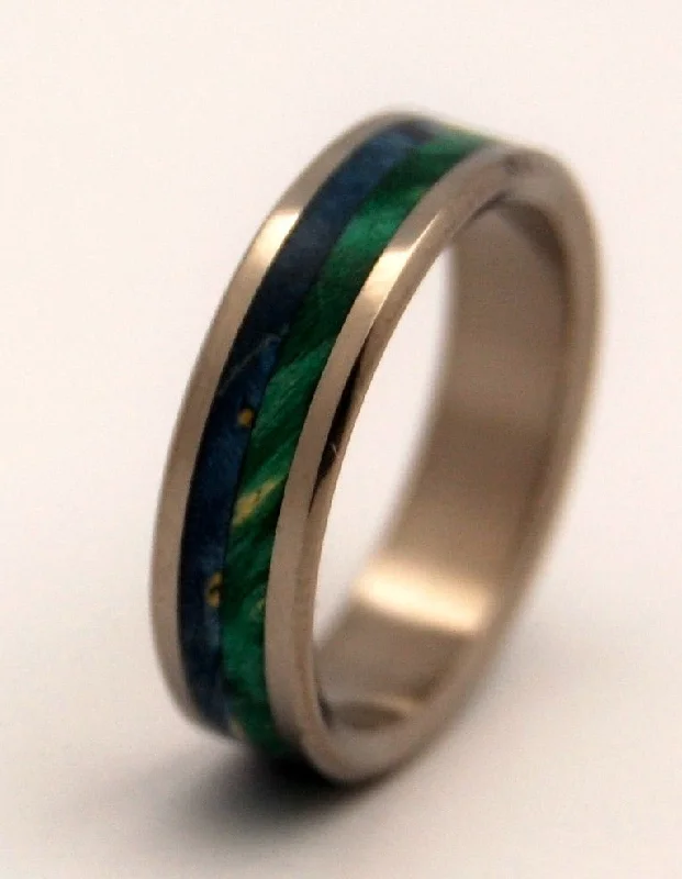 Enamel - Coated Women's Rings in Bright, Bold ColorsOn Sea And On Land | Men's Box Elder Wood & Titanium Wedding Ring Enamel - Coated Women's Rings in Bright, Bold ColorsOn Sea And On Land | Men's Box Elder Wood & Titanium Wedding Ring