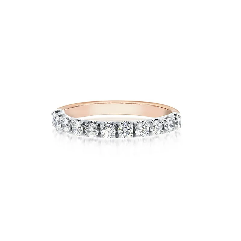 Anniversary rings with a prong - set diamond for maximum sparkleCustomizable Julianna Diamond Band