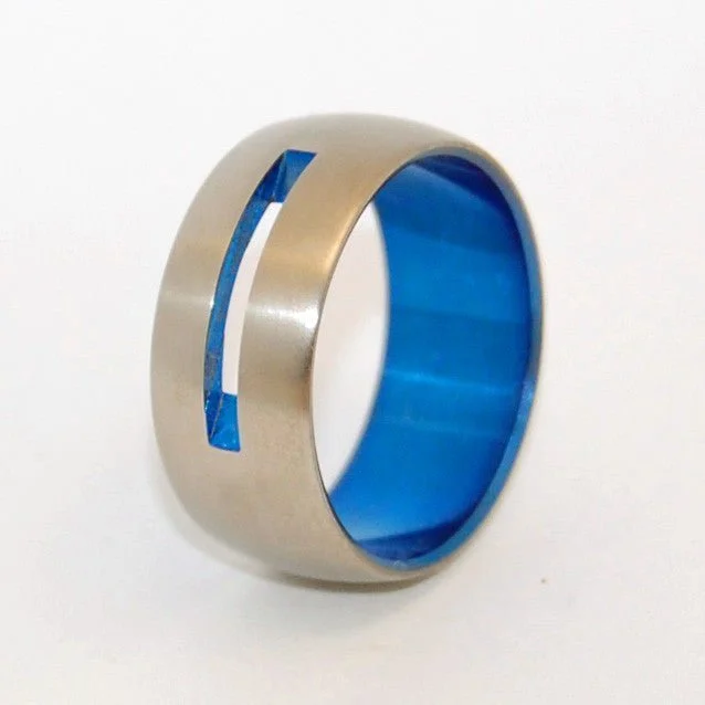 Women's Rings with Hidden Compartments for Secret KeepsakesLet Love Shine Through | Men's Blue Anodized & Titanium Wedding Ring Women's Rings with Hidden Compartments for Secret KeepsakesLet Love Shine Through | Men's Blue Anodized & Titanium Wedding Ring