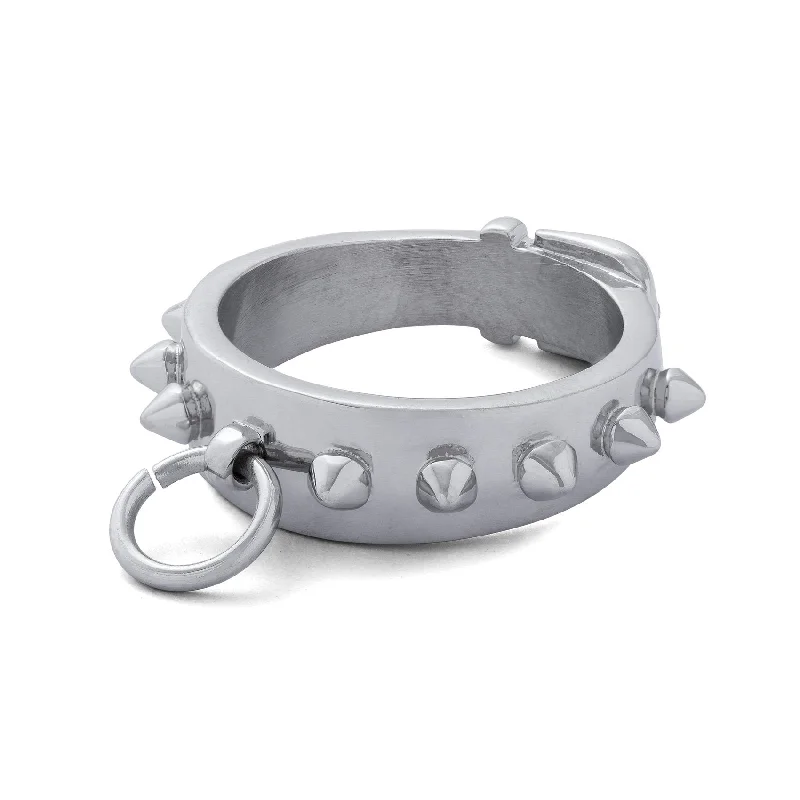 Statement - Making Cocktail Rings for Women with Large Cubic ZirconiaSpiked Dog Collar Ring