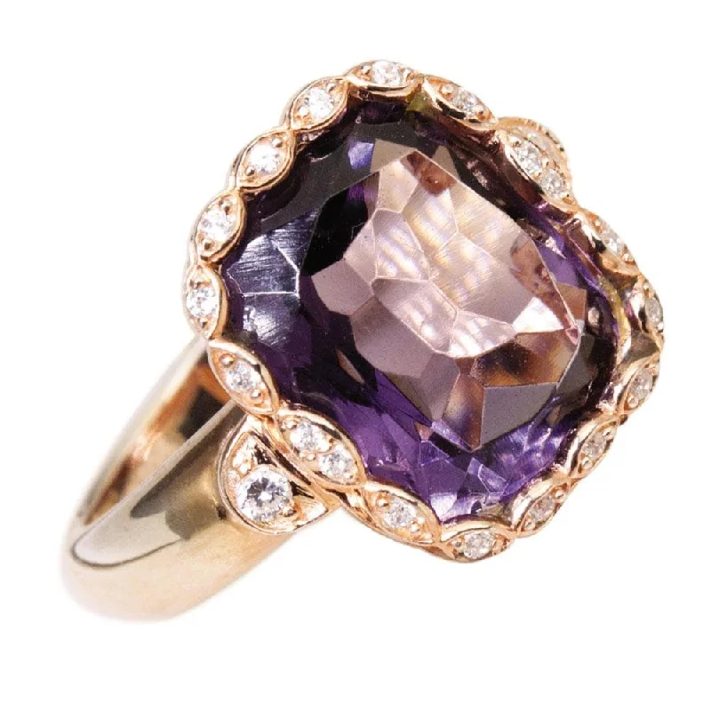 Art Deco - Inspired Women's Rings with Geometric Shapes in 14K GoldAthena Amethyst Ring Art Deco - Inspired Women's Rings with Geometric Shapes in 14K GoldAthena Amethyst Ring