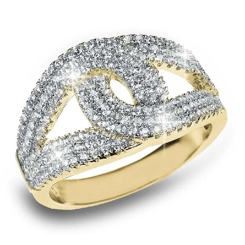 Diamond - Encrusted Women's Rings for Special Occasions in 18K GoldEve Gold Ring