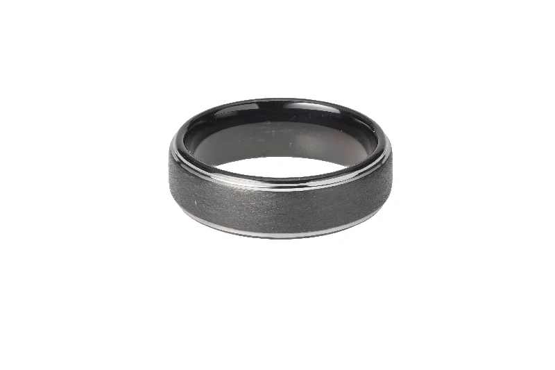 Men's silicone fitness rings for active lifestylesUnique & Co 7mm Black IP Tungsten Ring Men's silicone fitness rings for active lifestylesUnique & Co 7mm Black IP Tungsten Ring
