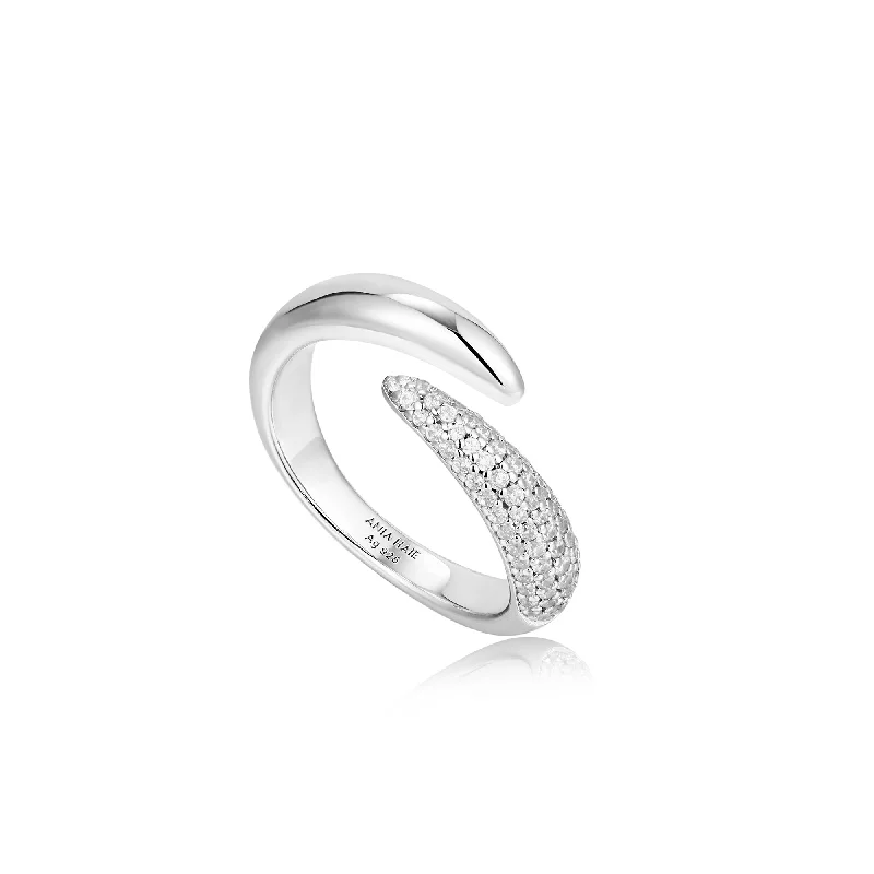 Fashion Rings with Zodiac Symbols in Gold - Filled Metal for a Personalized TouchAnia Haie Silver Sparkle Wrap Adjustable Ring R053-02H Fashion Rings with Zodiac Symbols in Gold - Filled Metal for a Personalized TouchAnia Haie Silver Sparkle Wrap Adjustable Ring R053-02H