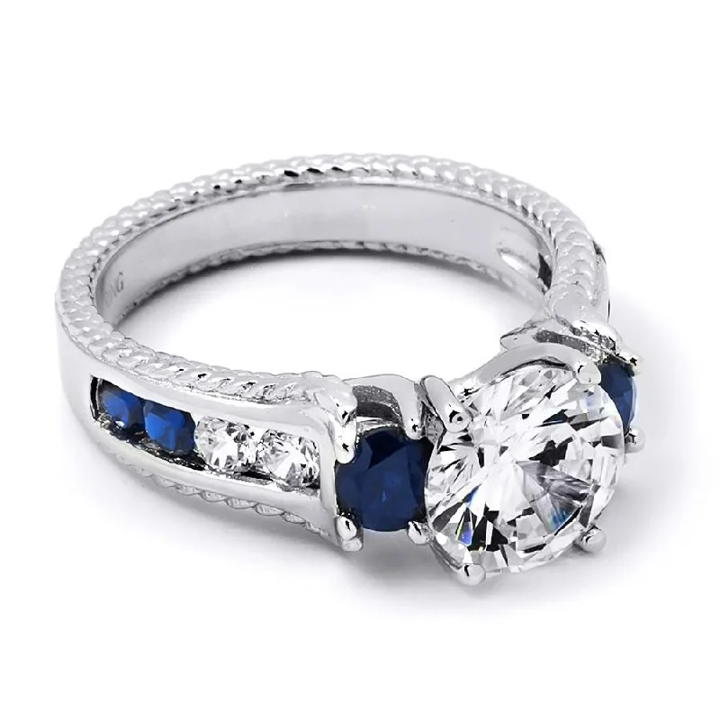 Beaded Fashion Rings in Natural Stones and Cotton Cord for a Handmade Aesthetic2.00 Carat Blue Sapphire Cubic Zirconia Gemstone Ring Sterling Silver Beaded Fashion Rings in Natural Stones and Cotton Cord for a Handmade Aesthetic2.00 Carat Blue Sapphire Cubic Zirconia Gemstone Ring Sterling Silver