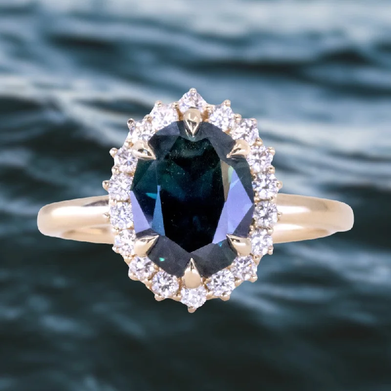 Sapphire Gemstone Rings in 18K White Gold with Diamond Accents for an Elegant Engagement2.66ct Untreated Oval Nigerian Sapphire Antique-Style Diamond Halo Ring in 14k Yellow Gold Sapphire Gemstone Rings in 18K White Gold with Diamond Accents for an Elegant Engagement2.66ct Untreated Oval Nigerian Sapphire Antique-Style Diamond Halo Ring in 14k Yellow Gold