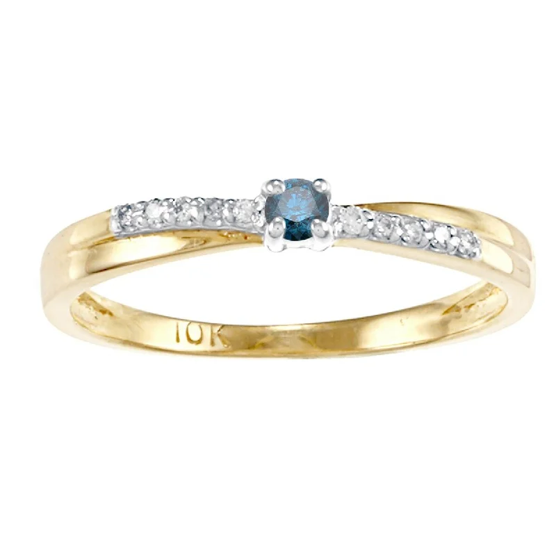 Minimalist Fashion Rings in Stainless Steel with a Single Solitaire CrystalAuriya 1/10ctw Blue and White Diamond Promise Ring 10k White or Two-tone Gold Minimalist Fashion Rings in Stainless Steel with a Single Solitaire CrystalAuriya 1/10ctw Blue and White Diamond Promise Ring 10k White or Two-tone Gold